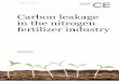 Carbon leakage in the nitrogen fertilizer industry · 2015-09-23 · Carbon leakage in the nitrogen fertilizer industry 8 tion in the long term. To reach the 12 per cent RoCE, the
