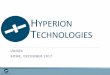 Hyperion Technologies...Hyperion’s imager The imager is based on star tracker heritage HT-IM.200.16: currently available for CubeSats •Dimensions: 30x32x38 mm3 •5 Hz image rate