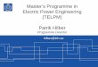Programme Director hilber@kth · EI2455 Smart Electrical Networks and Systems, 7.5 hp EI2440 Electrotechnical Design, 7.5 hp EI2430 High Voltage Engineering, 7.5 hp EI2452 Reliability