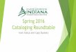 Spring 2016 Cataloguing Committee Roundtable · Spring 2016 Cataloging Roundtable Item Status and Copy Buckets . ... 8 marykaylv-localadmin 8101 Spring Roundtable Bucket 9 lvmtl-circ1