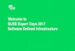 Welcome to SUSE Expert Days 2017 Software Defined Infrastructure · 2017-02-27 · SUSE Container as a Service Platform Scope Key features via SUSE Linux Enterprise MicroOS • Transactional