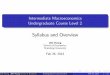 Syllabus and Overview - Shandong Universitycourse.sdu.edu.cn/G2S/eWebEditor/uploadfile/... · 2013-05-30 · Intermediate Macroeconomics Undergraduate Course Level 2 Syllabus and