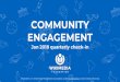 ENGAGEMENT COMMUNITY...COMMUNITY ENGAGEMENT Jan 2018 quarterly check-in ... and mentors passionate about FOSS culture. Waffles51 (GCi student), CC BY-SA 4.0. Shaping Tech Ambassadors