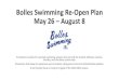 Bolles Swimming Re-Open...Bolles Swimming Re-Open Plan May 26 –August 8Procedures to allow for coached swimming sessions that are safe for student-athletes, coaches, families, and