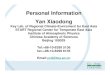 Personal Information Yan Xiaodong - LCLUC Program 2015-12-17آ  Personal Information Yan Xiaodong Key