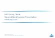 KBC Group / Bank Covered Bond Investor Presentation ... · 2 The information in this document has been prepared by KBC Bank NV (KBC Bank) solely for use at a presentation to be held