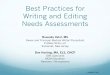 Best Practices for Writing and Editing Needs …Best Practices for Writing and Editing Needs Assessments Ruwaida Vakil, MS Owner and Principal Medical Writer/Consultant ProMed Write