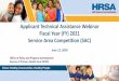 Applicant Technical Assistance Webinar...Applicant Technical Assistance Webinar Fiscal Year (FY) 2021 Service Area Competition (SAC) June 12, 2020 Office of Policy and Program Development