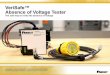 VeriSafe™ Absence of Voltage Tester · VeriSafe™ Absence of Voltage Tester The safe way to verify the absence of voltage