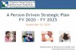 A Person-Driven Strategic Plan FY 2020 FY 2025 · 9/23/2019  · executive planning, broad staff feedback mechanisms, and facilitated regional stakeholder meetings. Professional Development