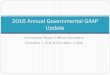 2016 Annual Governmental GAAP Updatemedia01.commpartners.com/GFOA/test/GAAP Update 2016... · November 3, 2016 & December 1, 2016 2016 Annual Governmental GAAP Update. Program Overview