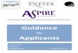 University of Exeter ASPIRE 2011-2012 · University of Exeter ASPIRE Fellowship Scheme 2011-2012 4 1.3 Relationship between ASPIRE and taught staff programmes (PCAP and LTHE) Early