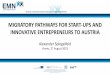 MIGRATORY PATHWAYS FOR START-UPS AND INNOVATIVE ...€¦ · 03/09/2019  · in annex D; 2. Develop and bring to market innovative products, services, processes or technologies within