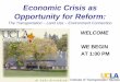 Economic Crisis as Opportunity for Reform · Emil H. Frankel, BiPartisan Policy Center – Attitudes toward alternative (including “green”) methods of transportation finance: