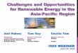 Challenges and Opportunities for Renewable Energy in the ... · for Renewable Energy in the Asia-Pacific Region Anil Pahwa Tom Key Cecilia Tam ... States United States Japan ISES