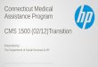 Connecticut Medical Assistance Program CMS 1500 (02/12 ... · CMS 1500 Transition • As the October 1, 2014 implementation date of ICD-10 approaches, it is necessary to update the