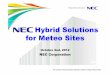 Hybrid Solutions for MeteoSites - ECMWF...A prototype of 2 nodes card module 10 ©NEC Corporation, 2012 37cm 11cm 0.7m 1.2m 2.0m Rack Implementation Node card 256GF Rack 64 nodes 16TF