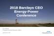 2018 Barclays CEO Energy-Power Conference · 2018-09-05 · 2018 Barclays CEO Energy-Power Conference. Forward-Looking Statements and Other Matters 2 This presentation (and oral statements