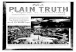 PLAIN VRUUW - Herbert W. Armstrong Truth 1950s/Plain Truth...Page 2 The PLAIN TRUTH August, 1958 PLAIN TRUTH bt~~ne~~~~ VOL. XXlll NO. 8 HERBERT W. ARMSTRONG Publisher and Editor Herman