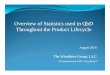 Overview of Statistics used in QbD Throughout the Product ......Process capability Measured by process capability index or process capability ratio- the ability of a process to produce