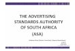 THE ADVERTISING STANDARDS AUTHORITY OF SOUTH AFRICA …gamingregulatorsafricaforum.com/wp-content/uploads/... · THE ADVERTISING STANDARDS AUTHORITY OF SOUTH AFRICA (ASA) Selloane