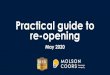 Practical guide to re-opening...practical steps needed for successful re-opening is critical Beer Marque & Molson Coors can help you with practical advice, ensuring you’re ready