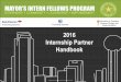 2016 Internship Partner Handbook - mayorsinterns.org · Summer 2016 internship after the job fair. When: Company hiring selections are due April 15, 2016. Intern Partners will be
