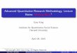 Advanced Quantitative Research Methodology, Lecture Notes: Missing Data · 2015-04-26 · Advanced Quantitative Research Methodology, Lecture Notes:Missing Data1 Gary King Institute