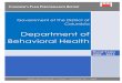 Department of Behavioral Health - | dmv ... Dunbar, Carol Zahm, James Ballard, III, Patrina Anderson,