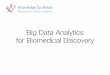 Big Data Analytics for Biomedical Discovery€¦ · Products in Development: iDataMed and Pathway Data Analytics Big Data for every life sciences investigator. With iDataMed, Knowledge