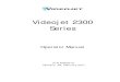 Videojet 2300 Series Operator Manual...Videojet 2340, 2351 and 2361 Operator Manual iv Rev AA Customer Training If you wish to perform your own service and maintenance on the printer,