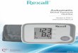 Model #: RX811 Instruction Manual - Rexall.ca · Blood pressure is too high when measuring at home and you have rested, the diastolic pressure is above 85 mmHg or the systolic blood