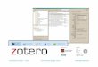 Introduction to Zotero – 2014 deifler@berkeley ... · Introduction to Zotero – 2014 deifler@berkeley.eduEnvironmental Design Library Zotero History • Open and extensible –