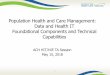 Population Health and Care Management: Data and …Purpose This informational TA session will: 1. Provide a refresher on recent TA sessions on HIE and Population Health/Care Management