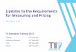 Updates to the Requirements for Measuring and Pricing · 2017-05-19 · Oct 2016 Feb 2017 • Minor referencing and amendment changes to be part of a full suite of RMP and GMP updates