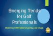 1 Emerging Trends for Golf Professionals · vehicles; facebook – the world’s most popular media owner – creates no content; alibaba – the most valuable retailer – has no