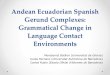 Andean Ecuadorian Spanish Gerund Complexes: Grammatical ...habilis.udg.edu/~info/Activitat_Docent_Recerca...Quechua as has been often assumed (for example, in R.A.E., 2009, 2010)