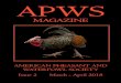 APWSapwsbirds.com/files/docs/APWSIssue2-2018FINAL.pdfSt Cloud, FL 34771 407-556-3349 321-246-6208 (c) PresGene@aol.com 2018 ... Business Card $40.00 per year Advertising Rates Web
