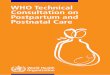 WHO Technical Consultation on Postpartum and Postnatal Care · 2014-07-14 · 1 WHO Technical consultation on postpartum and postnatal care Preface The period soon after childbirth
