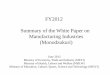 FY2012 Summary of the White Paper on …...Company M in Kanagawa prefecture is an electric equipment manufacturer with around 60 employees. The majority of its employees, including