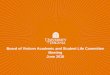 Board of Visitors Academic and Student Life Committee Meeting June 2016 Student... · June 2016 Academic and Student Affairs Agenda Consent Item: • Degree Program Title Changes