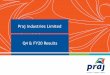 Praj Industries Limited Q4 & FY20 Results · impact, on the basis of evaluation of overall economic environment, outstanding order book, liquidity position, debt free status, recoverability