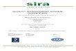 QUALITY MANAGEMENT SYSTEM CERTIFICATE · 2018-04-11 · Certificate No: 150465 On behalf of SCS Date of Initial Certification: 07 March 2018 Date of Issue/Reissue: 07 March 2018 Renewal