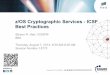 z/OS Cryptographic Services - ICSF Best Practices ... Insert Custom Session QR if Desired. z/OS Cryptographic