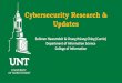 Cybersecurity Research and Updates DATA INFORMATION Technology KM, Analytics & Cybersecurity Cybersecurity