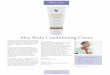 Aloe Body Conditioning Creme ver.5 final · Aloe Body Toner Aloe Body Toner, a wonderfully warming and invigorating cream, is combined with the power of stabilized Aloe Vera Gel to