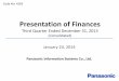 Presentation of Finances Q3 FY2013is-c.panasonic.co.jp/en/ir/library/pdf/presen20140124.pdfQ3 FY2013 (Apr.-Dec.) Full-Year FY2013 Sum Profit Rate Sum Profit Rate YOY Net Sales 24,962
