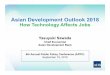 Asian Development Outlook 2018 - PIDS Admin · Source: Asian Development Outlook 2018:How Technology Affects Jobs Total No. of Job Titles (latest year) No. of New Job Titles Share