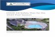 COVID-19 Safety Plan for the 2020 Pool Season · 2020-06-18 · COVID-19 Safety Plan for the 2020 Pool Season Initially approved by the HOA Board of Directors: June 2020 (subject