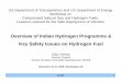 Overview of Indian Hydrogen Program and Key Safety Issues of Hydrogen … · 2014-03-10 · Storage High pressure(up to 700 bar) tank technology (Metal or metal composite) Hydrogen